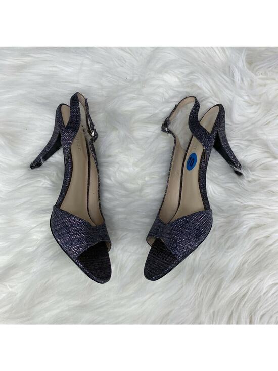 Nine West Shoes - Nine West Women's Bankhead Slingback Heels Size 10M Metallic Gray Ankle Strap